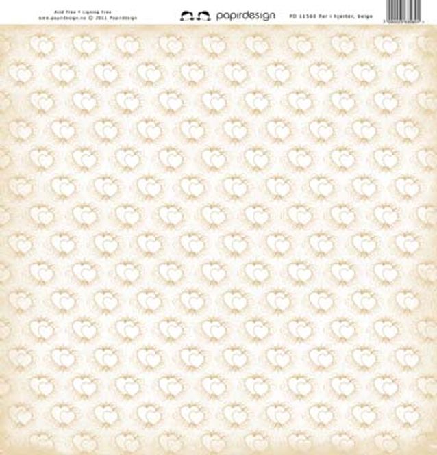 Hovedbilde Par i hjerte beige (25)