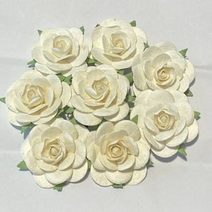 Hovedbilde Roser 3,5 cm, hvit og beige