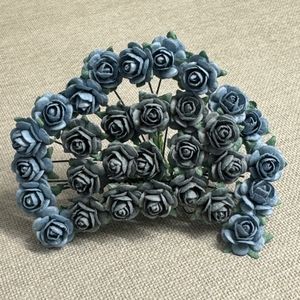 Hovedbilde Roser 1,2 cm, vintage bl&aring;